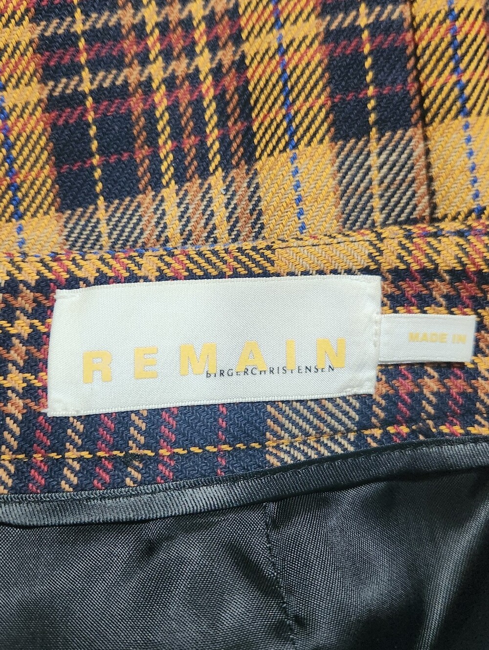 Remain Birger Christensen Cotton Blend Plaid Pencil Skirt Size 6 Knee Length - Picture 12 of 15